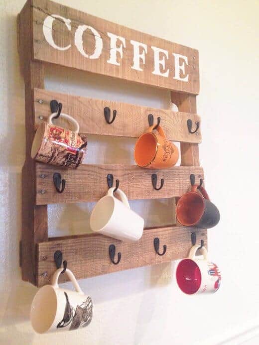 DIY Coffee Mug Holder from One Little Bird Blog