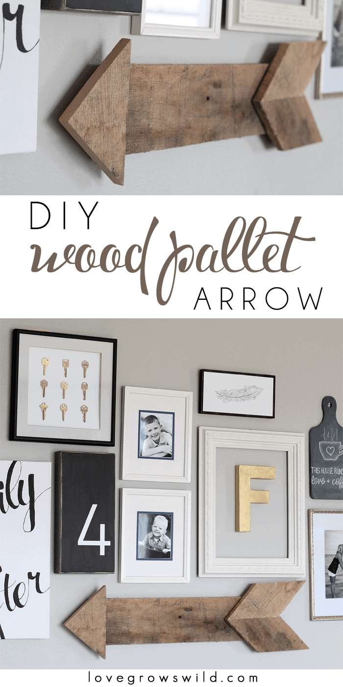 DIY Wood Pallet Arrow by Love Grows Wild