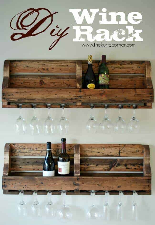 DIY Pallet Wine Rack by the Kurtz Corner