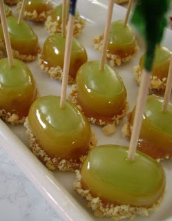 Food on a plate, with Grape and Caramel