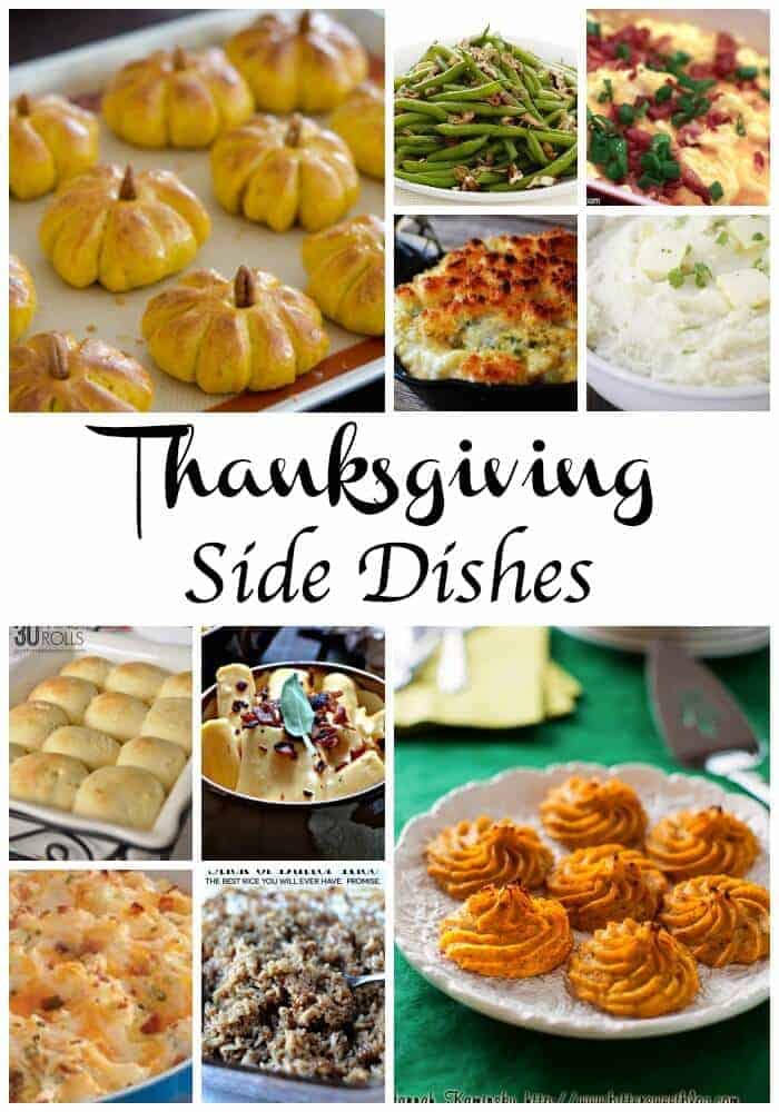 A bunch of different types of food, with Thanksgiving