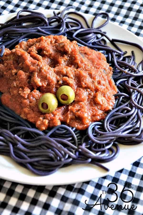 Halloween Spaghetti Recipe from the36thavenue