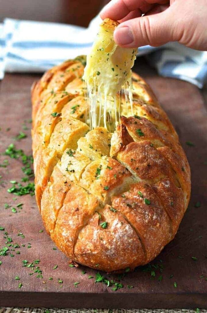 cheese garlic pull apart bread