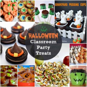 PicCollage image of Halloween classroom party treats