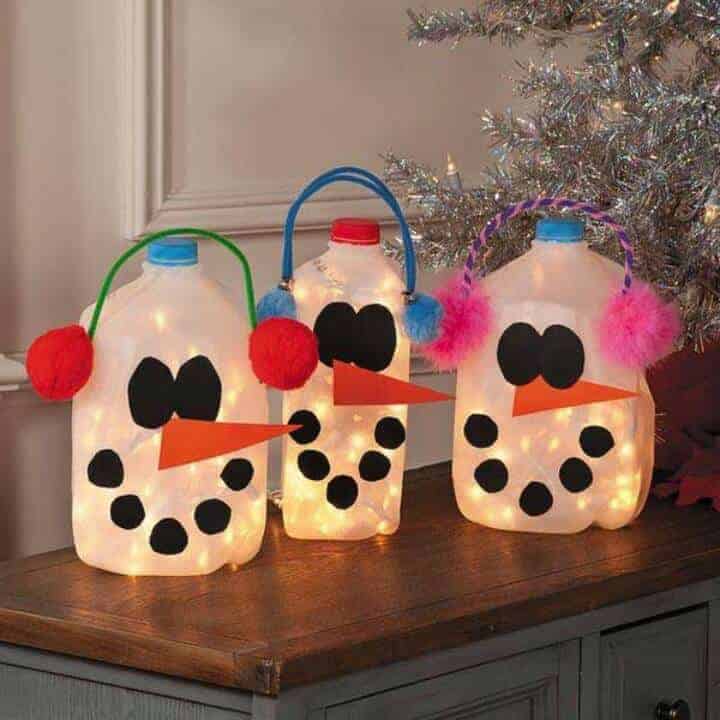 snowman milk jugs