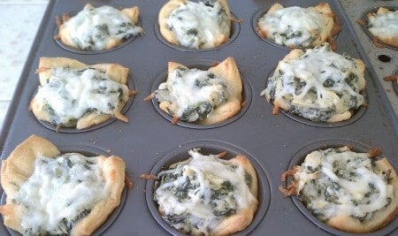 spinach artichoke bites