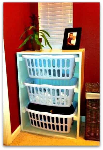 DIY laundry storage