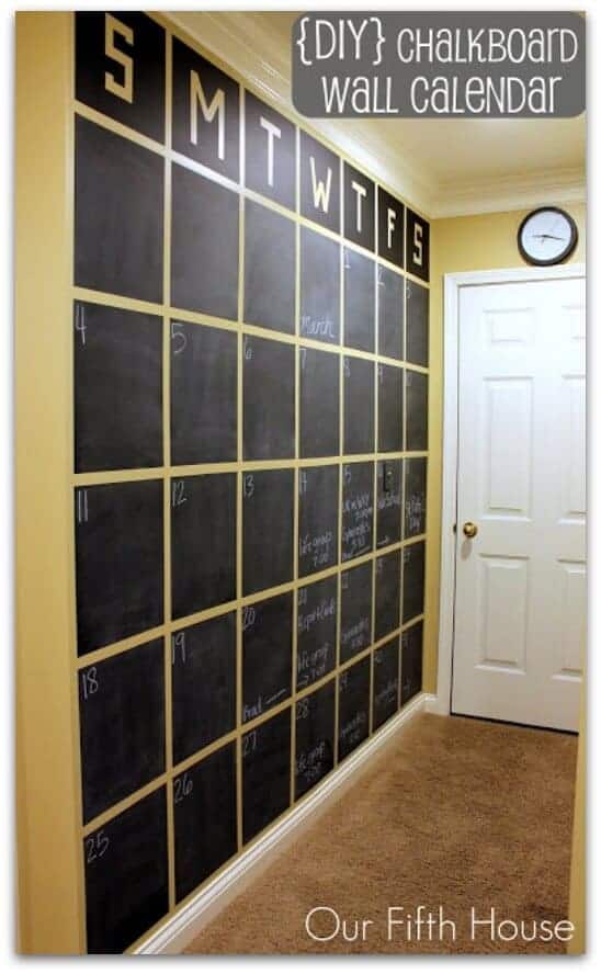 Chalkboard calendar