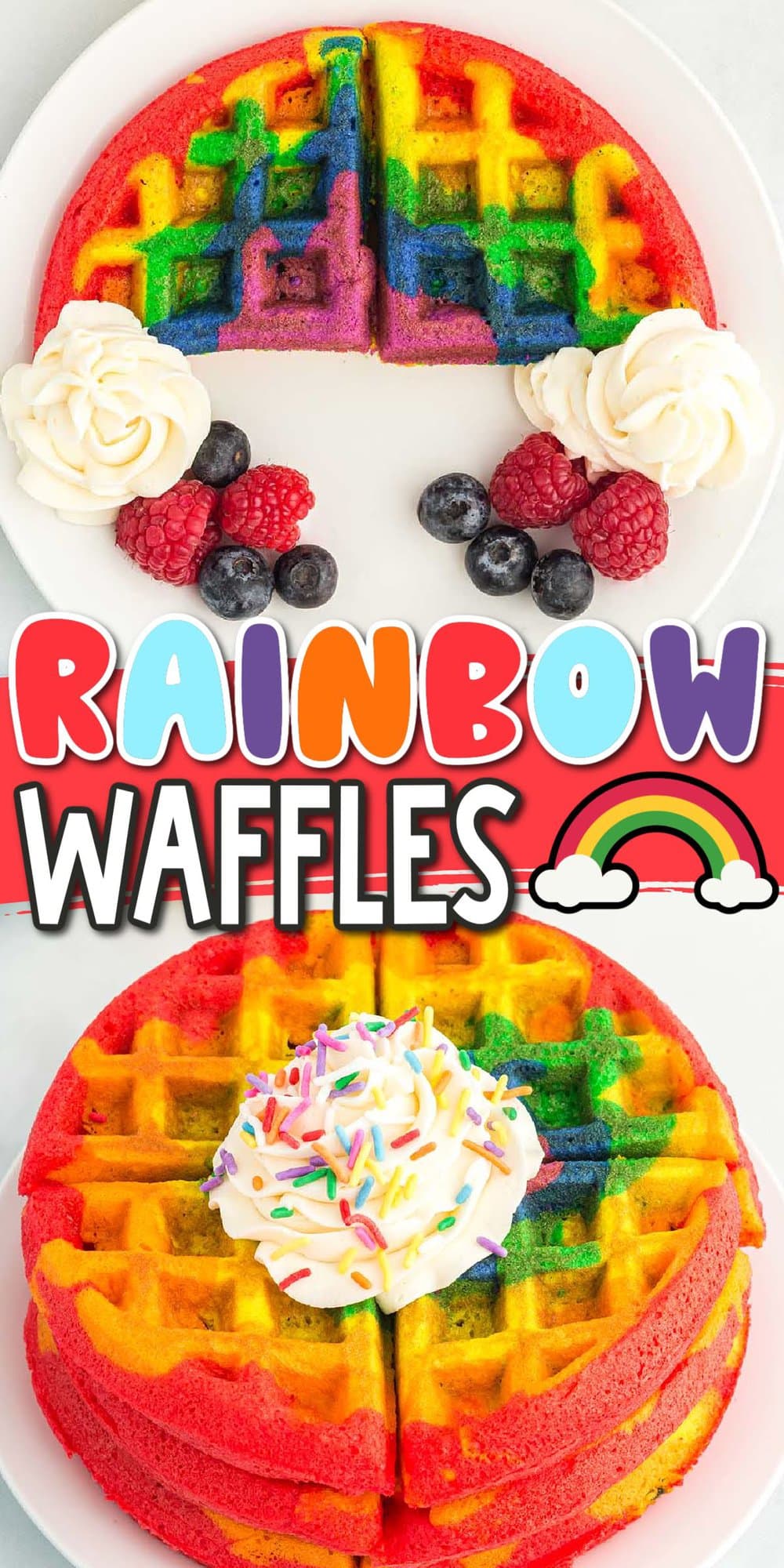 Rainbow Waffles pinterest