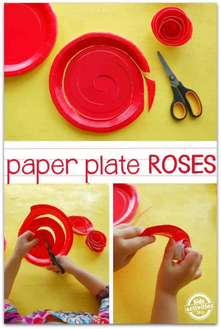 Paper Plate Roses