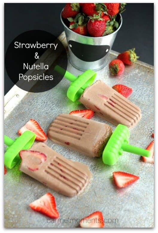 Stawberry Nutella Popsicles