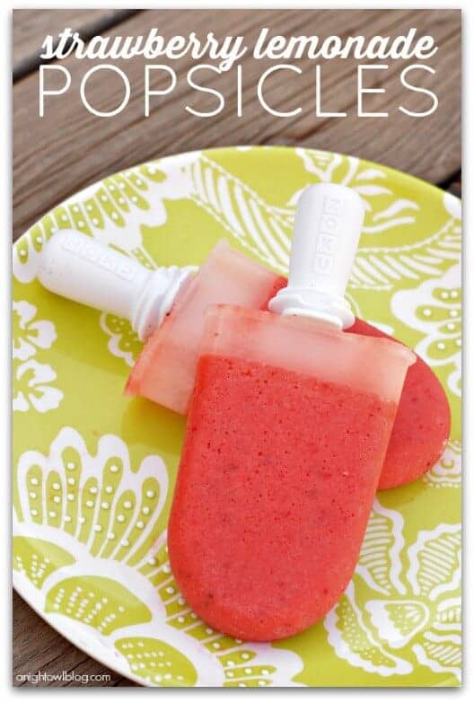 Strawberry Lemonade Popsicles