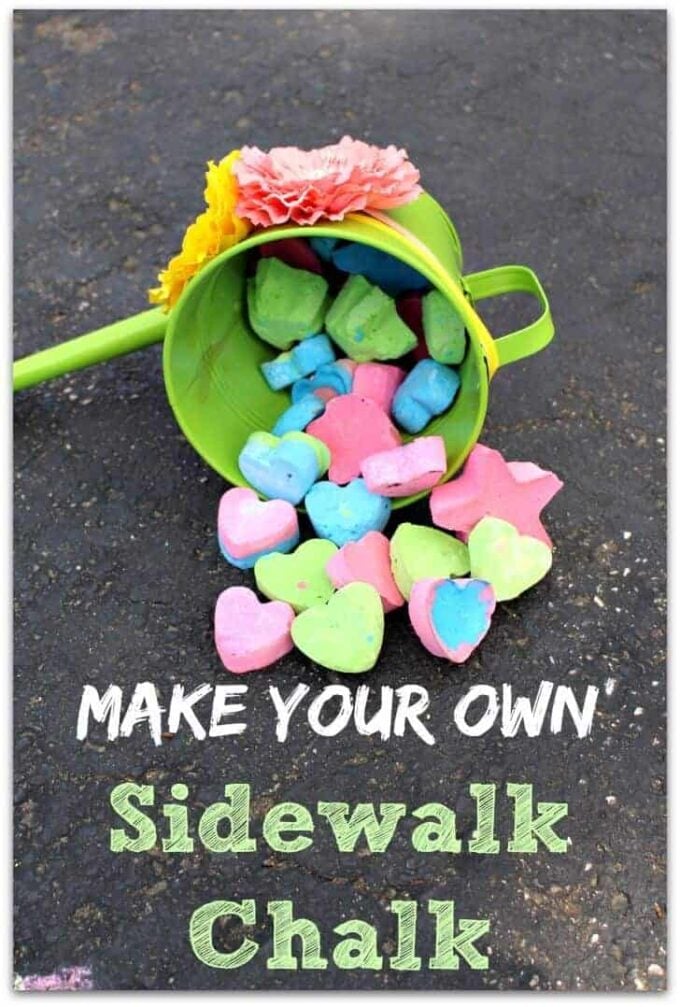 DIY Sidewalk Chalk only three ingredients needed! Princess Pinky Girl