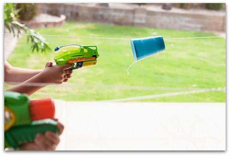 water gun cup races