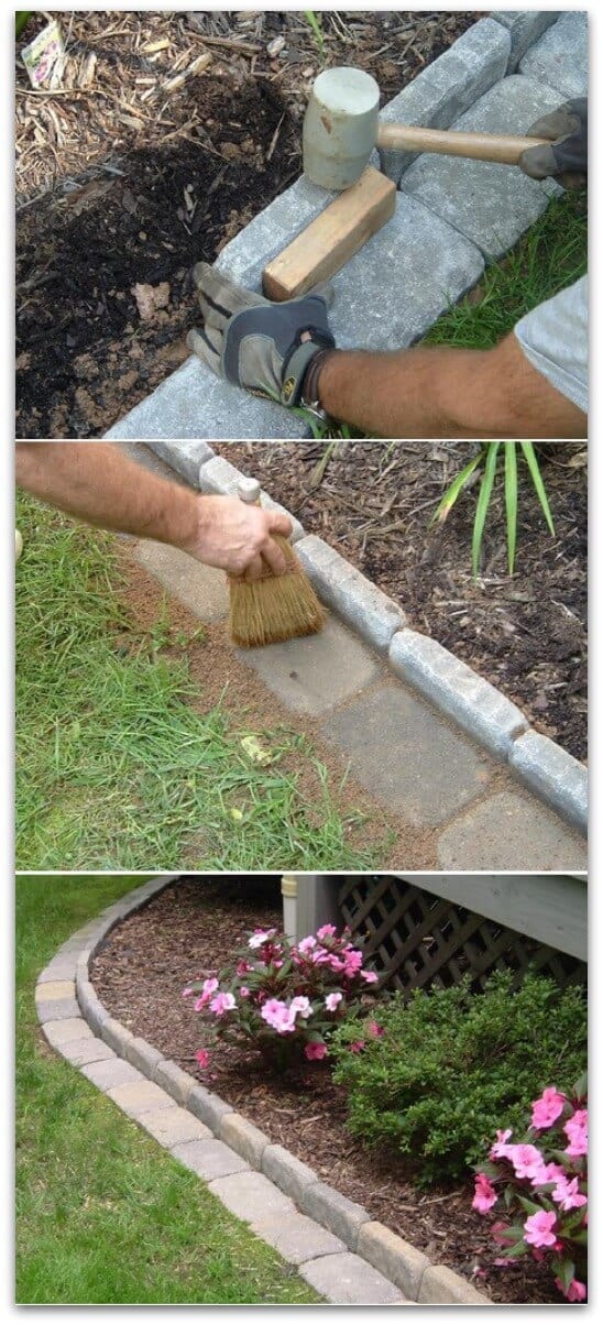 Brick edging for your flower beds