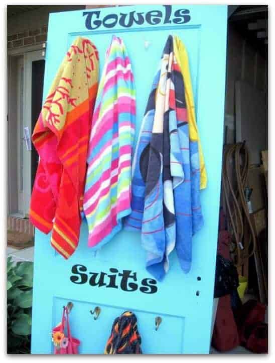 swimsuit towel door