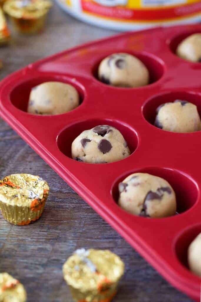 mini chocolate chip peanut butter cookie bites