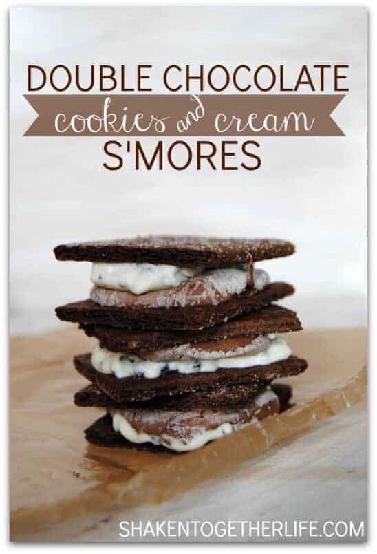 double chocolate cookies and cream smores