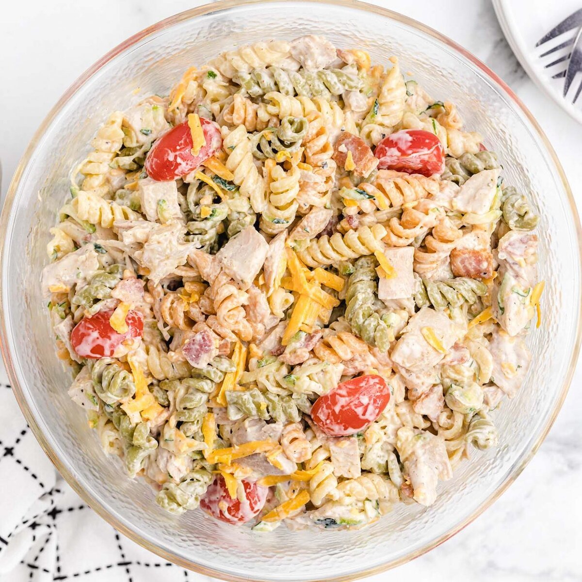 Chicken Bacon Ranch Pasta Salad Princess Pinky Girl