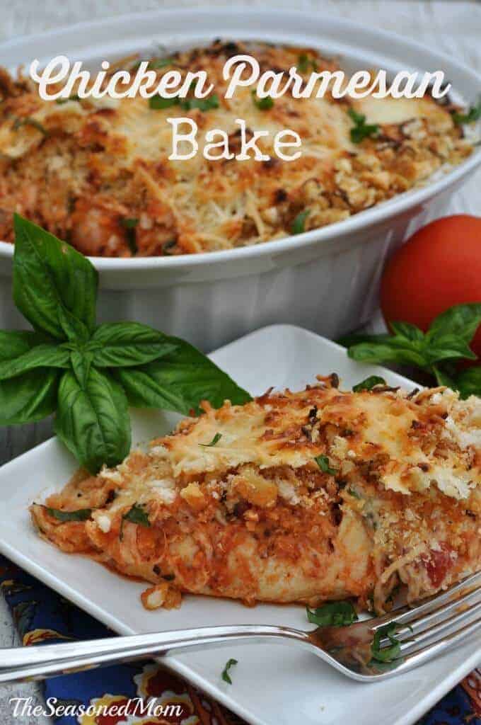 Chicken Parmeson Bake from the Seasoned Mom