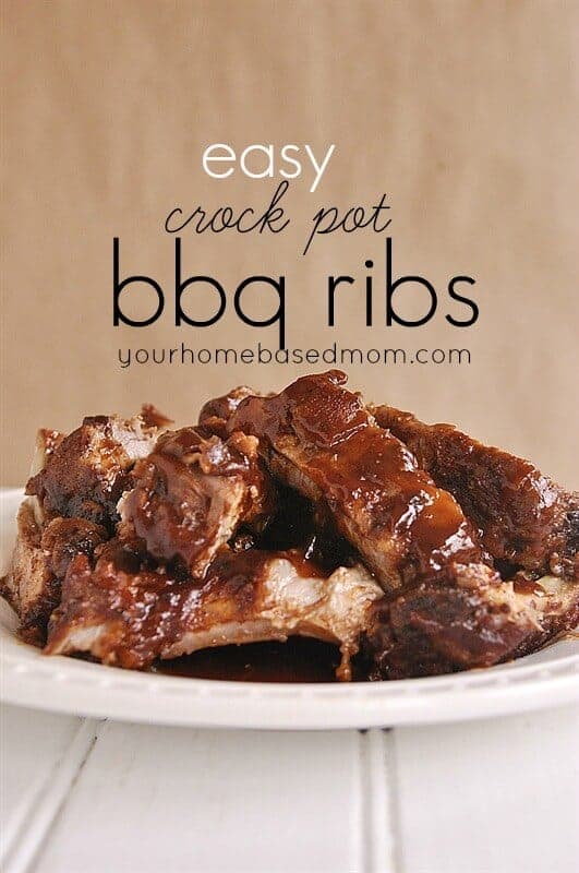 Crock Pot BBQ Ribs from Your Homebased Mom