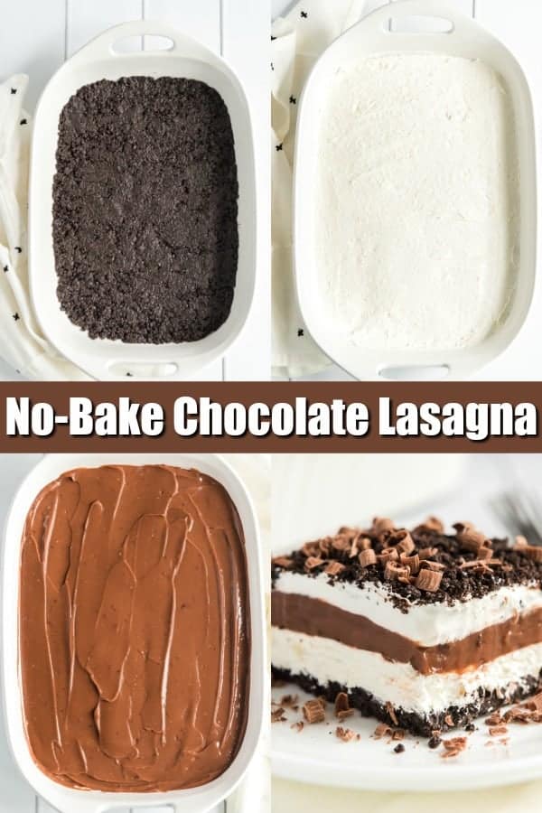 how to make no bake chocolate lasagna in process steps