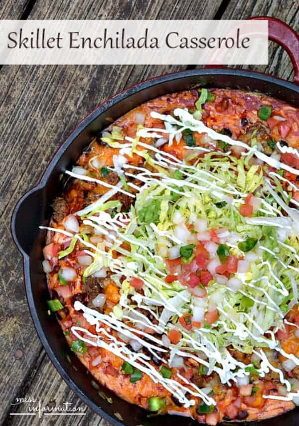 Skillet Enchilada Casserole from Miss Information