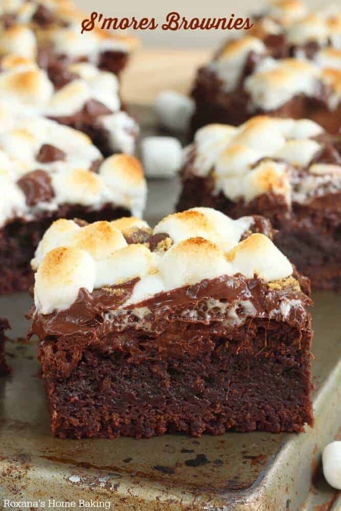 Smores Brownie Recipe from Roxanas Home Baking