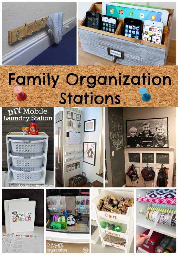 Get organized NOW!! Family organization stations from Princess Pinky Girl!