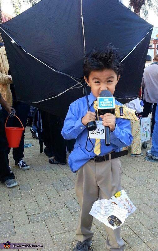 DIY Weatherman Halloween Costume for kids - would be super cute for an adult too!