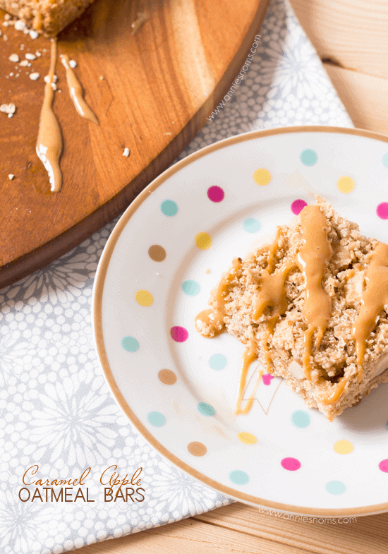 Caramel Apple Oatmeal Bars from Annie's Noms