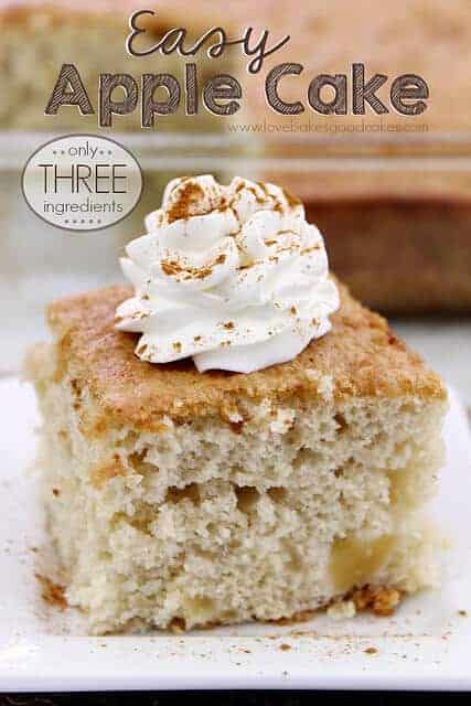 Three Ingredient Apple Cake from Love Bakes Good