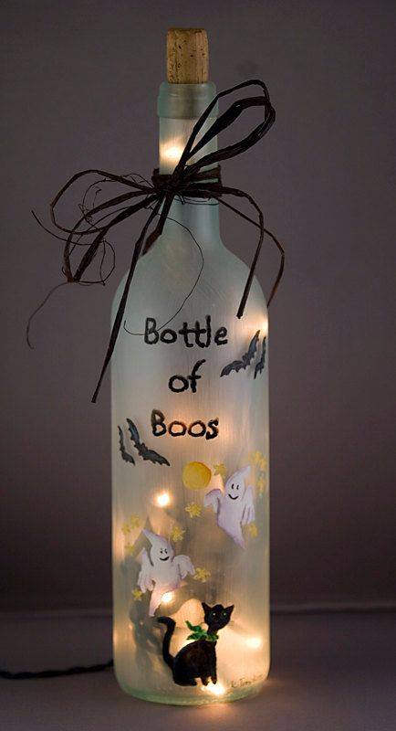 Bottle of Boos - great easy DIY Halloween Decoration