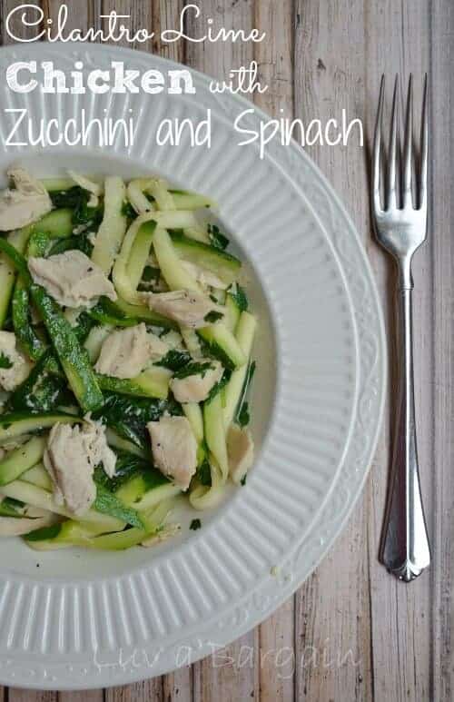Cliantro Lime Chicken with Zucchini and Spinach by Luv A Bargain 