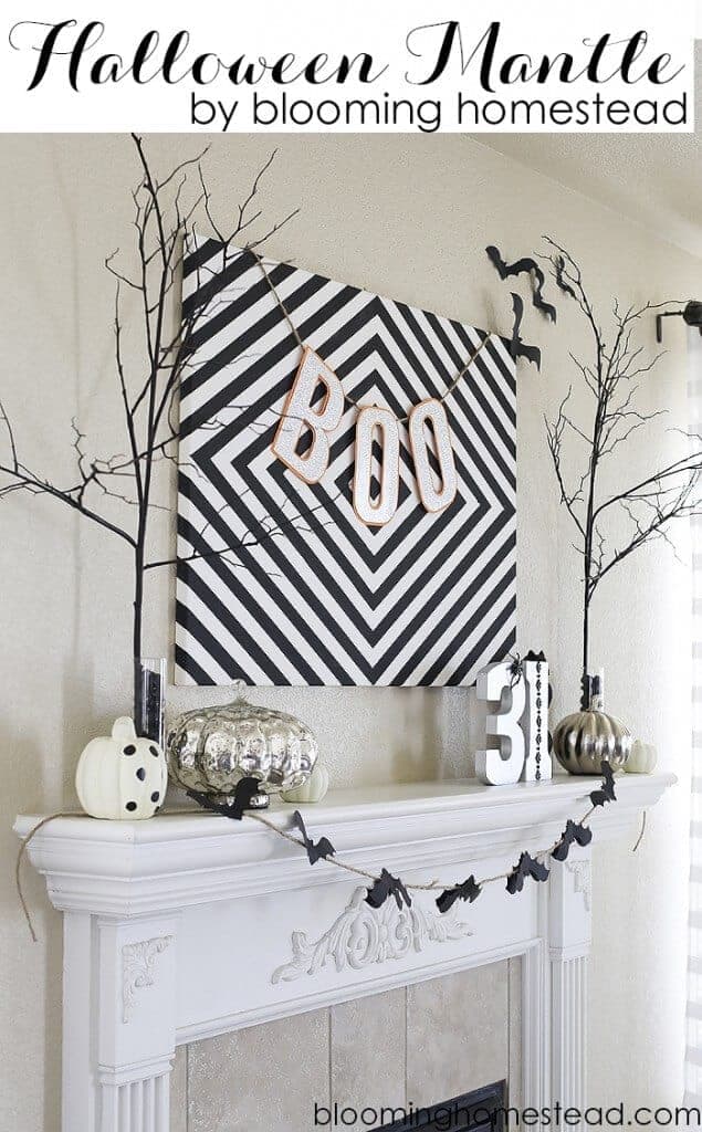 Halloween Mantle by Blooming Homestead