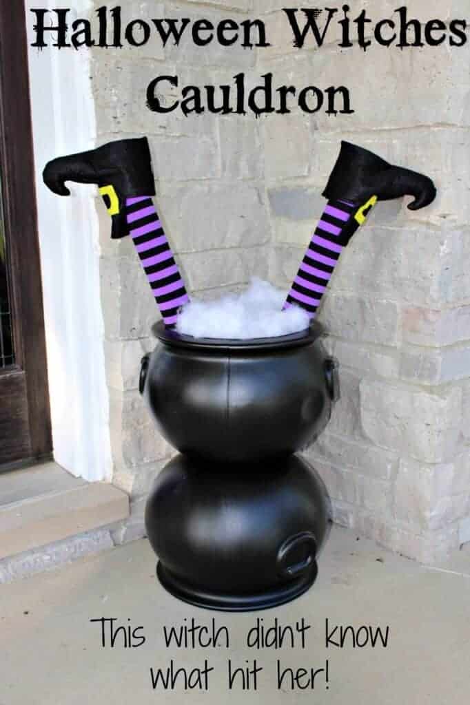 Halloween witches cauldron craft - five minutes is all you need! AND other easy Halloween decorations