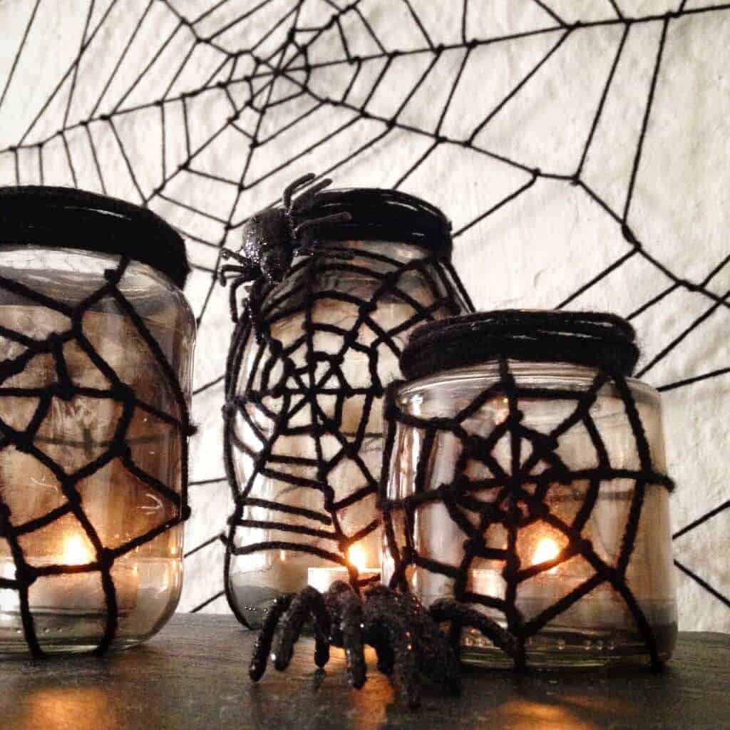 Spider Web Jars from Crafty Lumberjacks