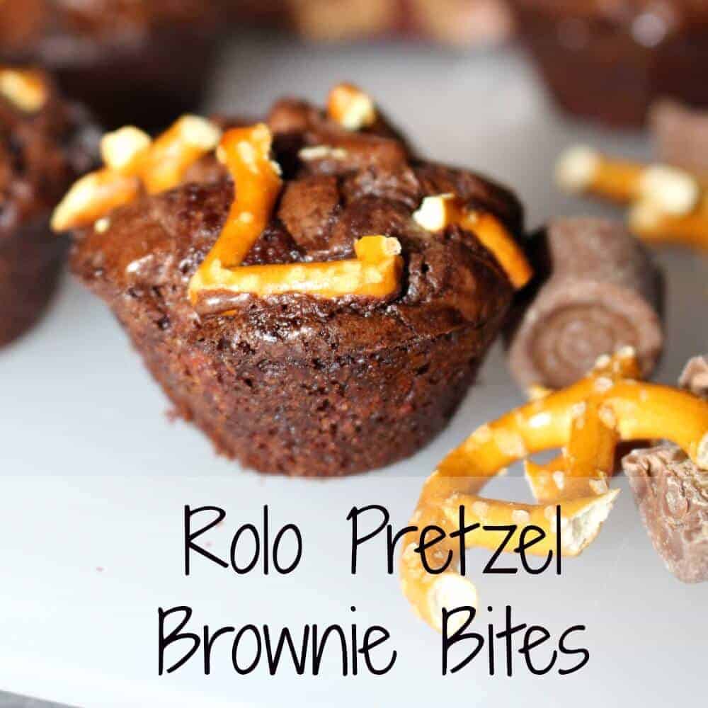 rolo pretzel brownie bites sq