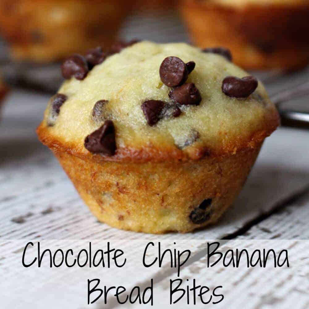 Chocolate Chip Banana Bread Bites - easy and delicious