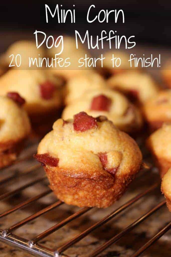 Mini corn dog muffins - 20 minute appetizer, start to finish!