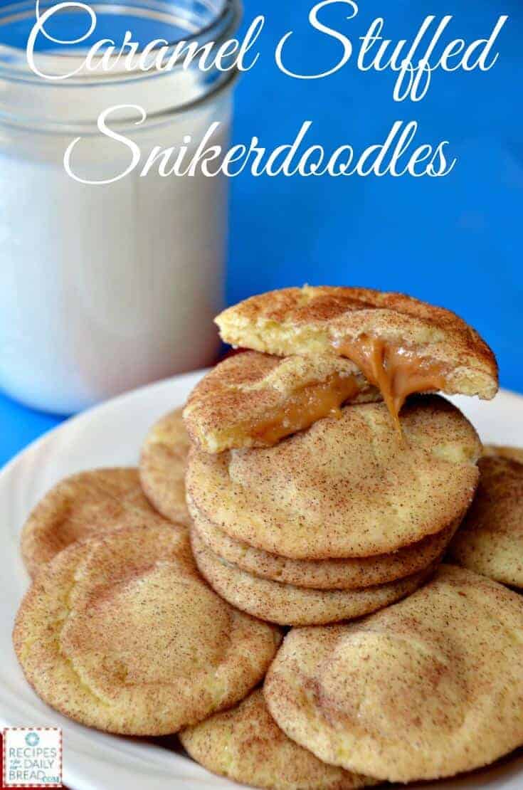 Caramel Stuffed Snickerdoodles