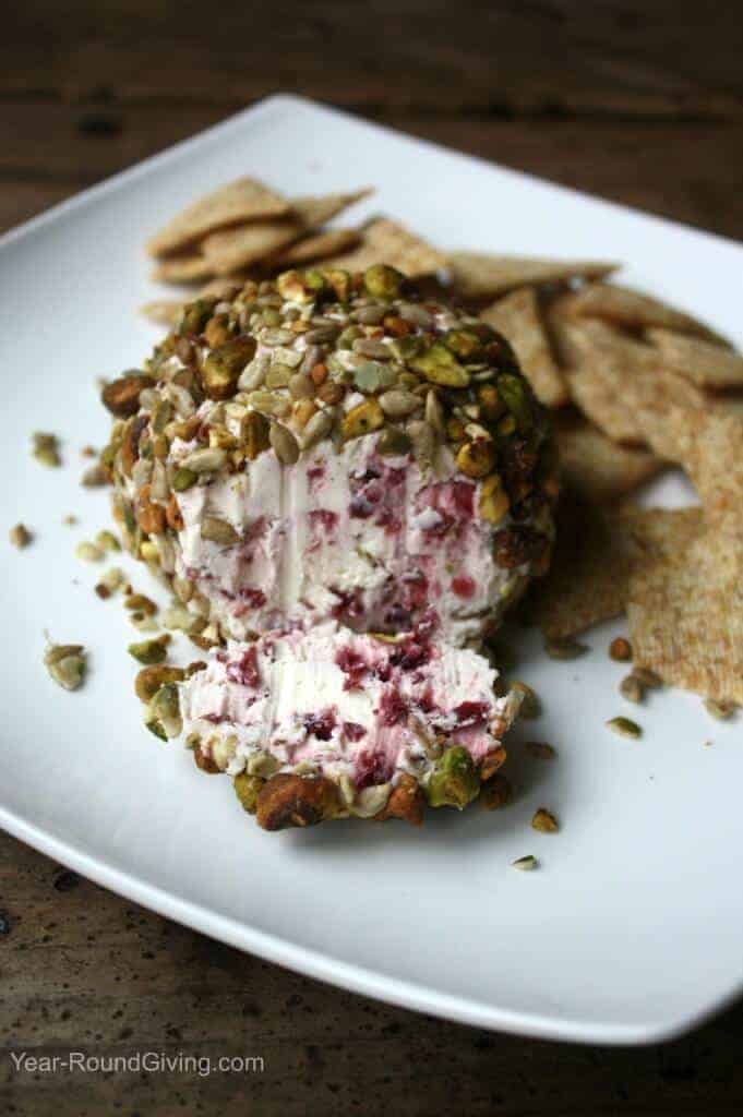 Harvest Cheese Ball Sliced