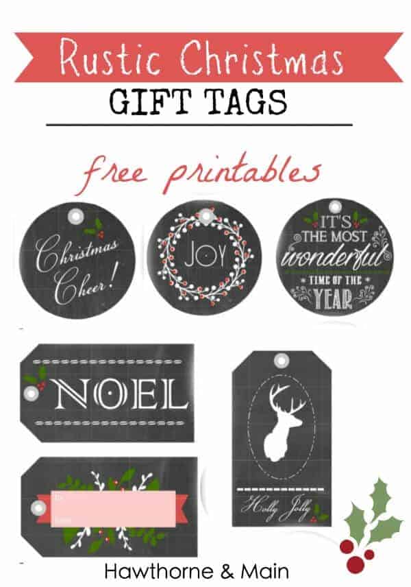 90+ Free Printable Rustic Christmas Tags for Gifts • Craving Some
