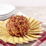 bacon cheese ball with crackers