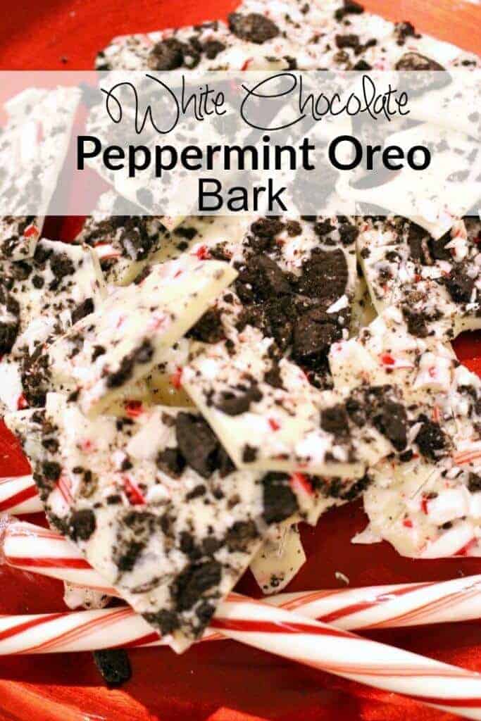 white chocolate peppermint oreo bark the perfect holiday treat and super easy to make