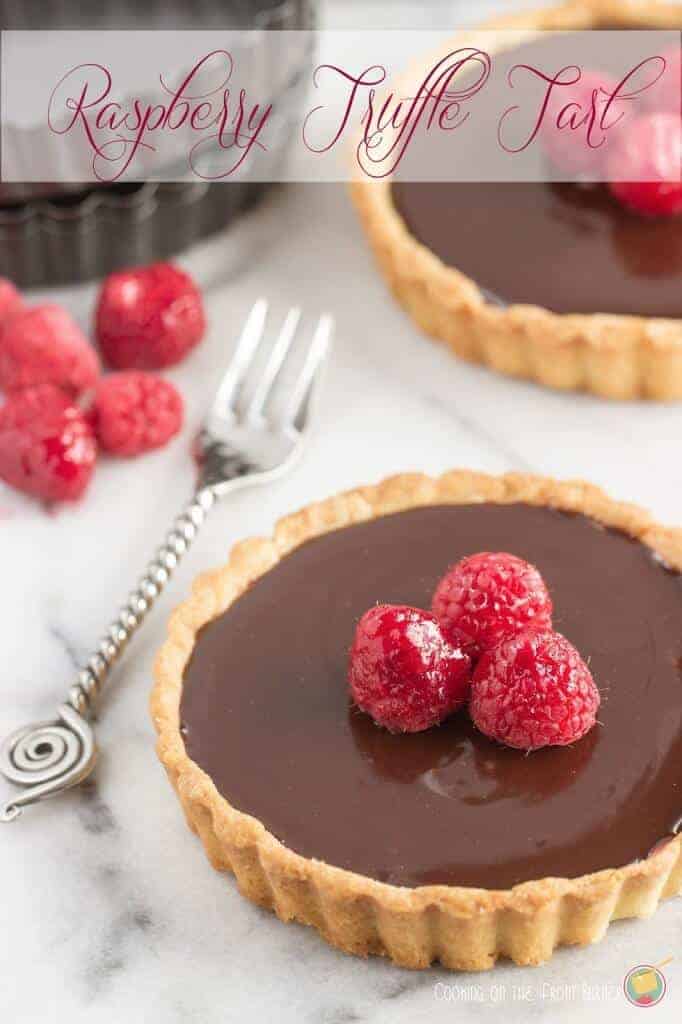 Raspberry Truffle Tart by Cooking on the Front Burners