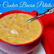 A bowl of soup, with Bacon and Potato