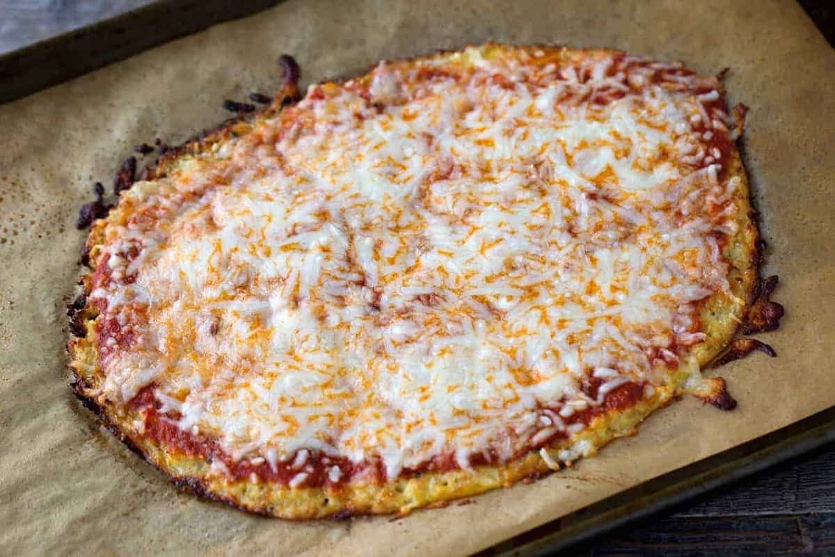 Cauliflower pizza crust - great low carb and gluten free option