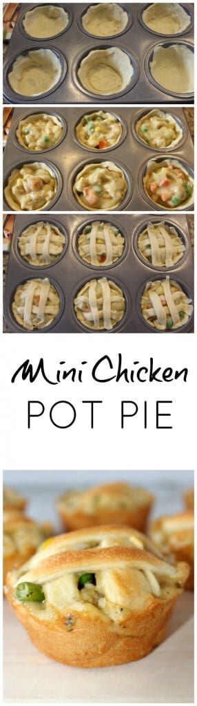 Mini Chicken Pot Pie - easy to make only 4 ingredients