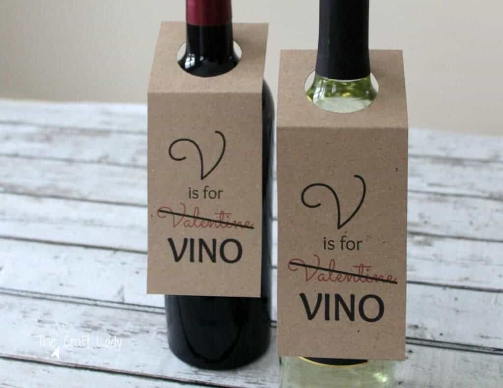 V is for Vino Wine Gift Tags by Crazy Craft Lady